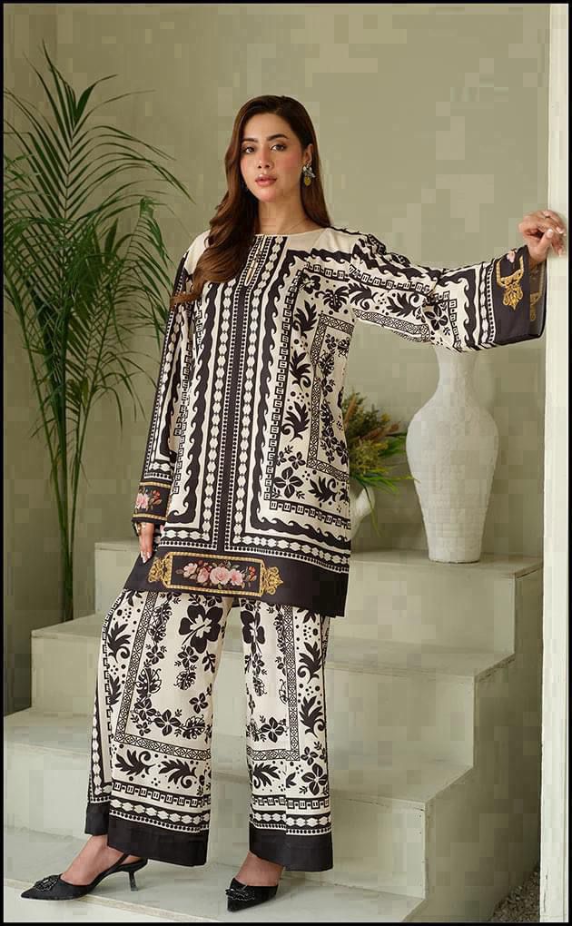 Shamoze Silk Digital 3pc Unstitched Suit 128