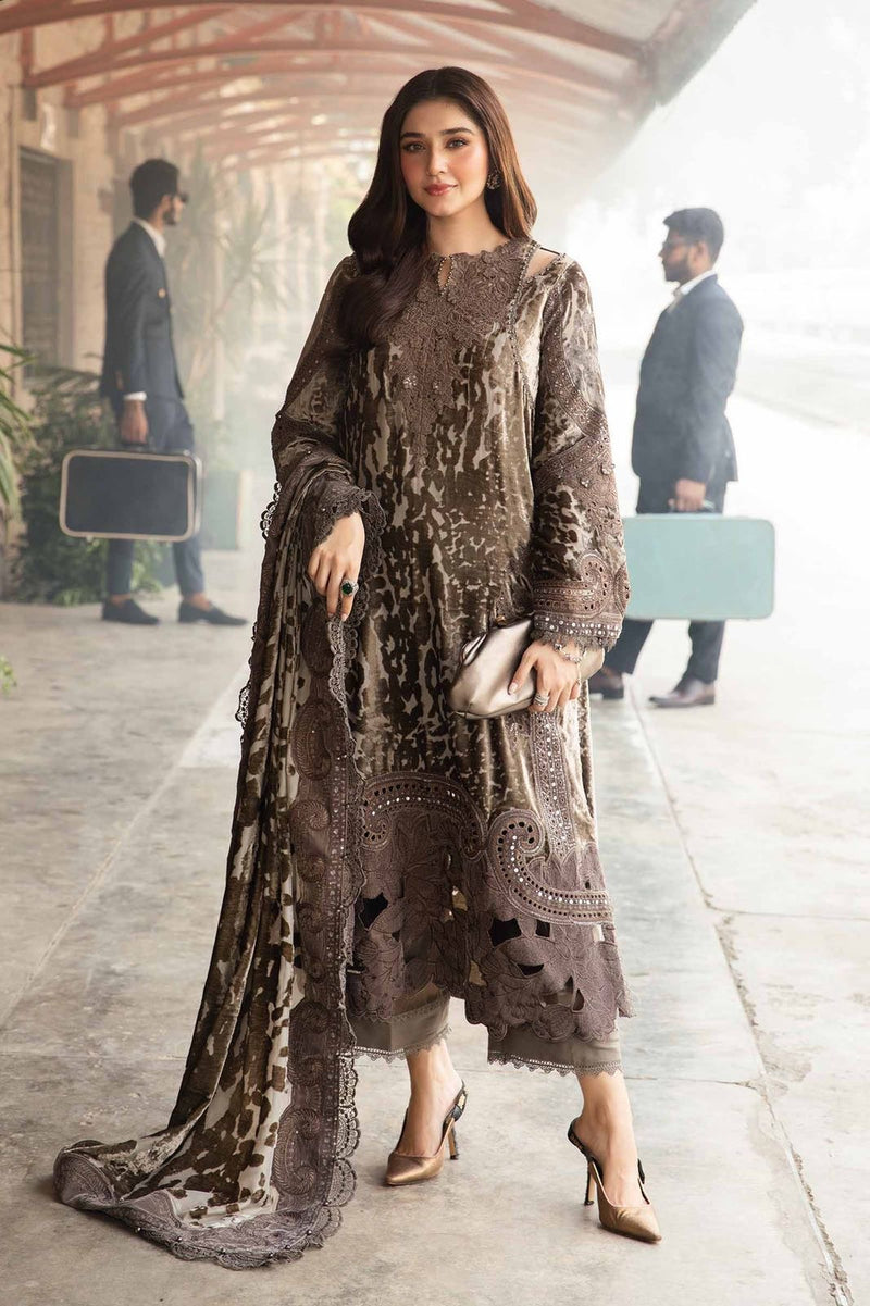 Printed Patch Emb Lawn 3 Piece Unstitched Suit MI -056 Summer Collection