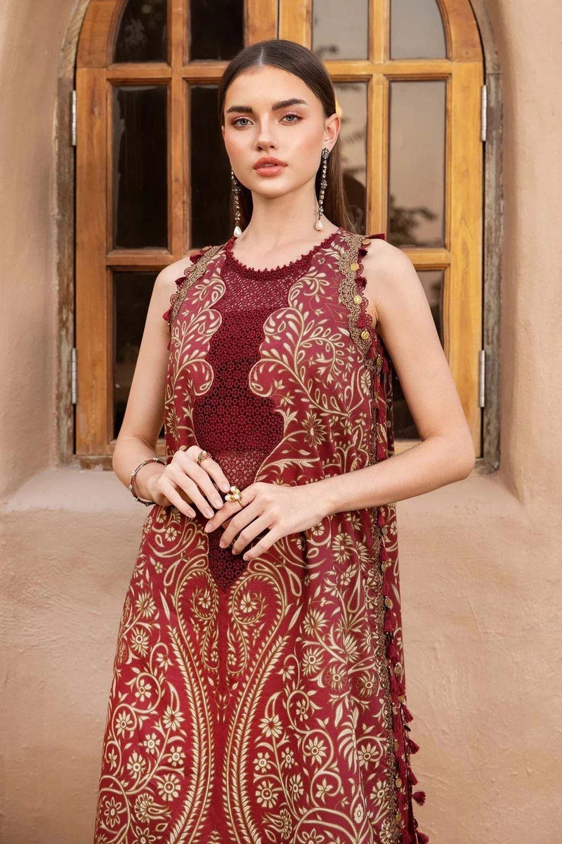 Printed Patch Emb Lawn 3 Piece Unstitched Suit MI -059 Summer Collection