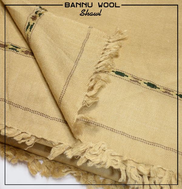 Men's Pure Wool Shawl Original Alhaam 100% | Fawn