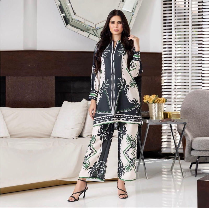 Shamoze Silk Digital 3pc Unstitched Suit 63