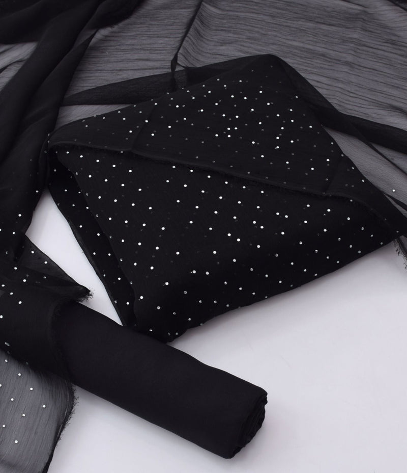 Stone Shifoon 3-Piece Suit  - black