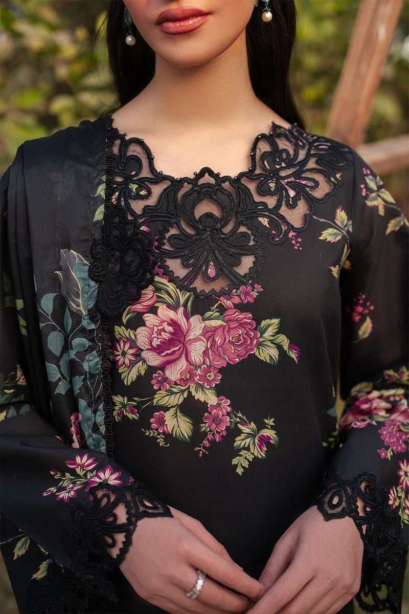 Printed Patch Emb Lawn 3 Piece Unstitched Suit MI -048 Summer Collection