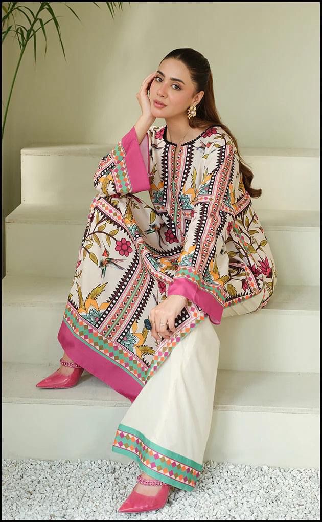 Shamoze Silk Digital 3pc Unstitched Suit 52