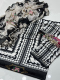 Shamoze Silk Digital 3pc Unstitched Suit 128