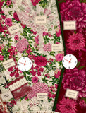 Printed Patch Emb Lawn 3 Piece Unstitched Suit MI -01 Summer Collection