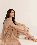REPUBLIC WOMENSWEAR - 3PC LAWN EMBROIDERED SHIRT WITH ORGANZA EMBROIDERED DUPPATA