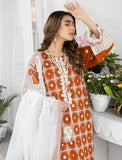 MARIA B- 3PC LAWN EMBROIDERED SHIRT WITH ORGANZA EMBROIDERED DUPPATA AND TROUSER