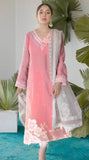 MARIA B - 3PC ORGANZA EMBROIDERED SHIRT WITH ORGANZA EMBROIDERED DUPPATA