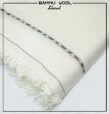 Men's Pure Wool Shawl Original Alhaam 100% | Pearl White