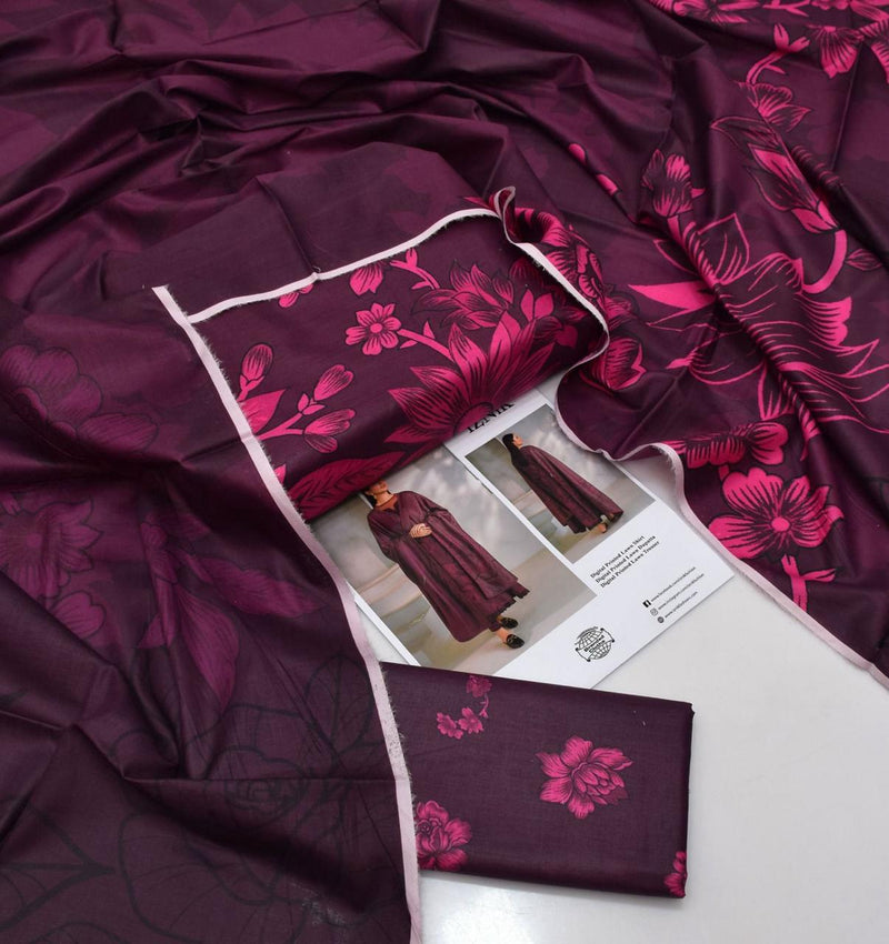 Printed Lawn 3 Piece Unstitched Suit MI -027 Summer Collection