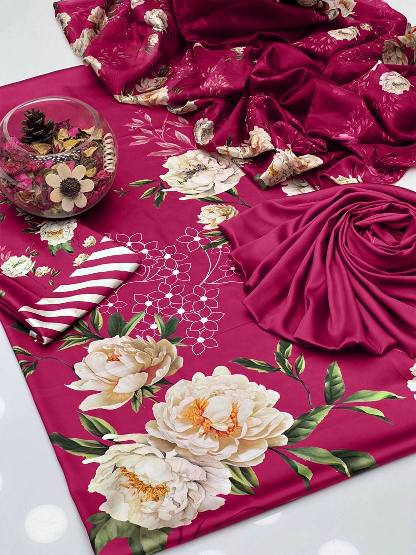 Shamoze Silk Digital Tye ‘N’ Dye 3pc Unstitched Suit - 190
