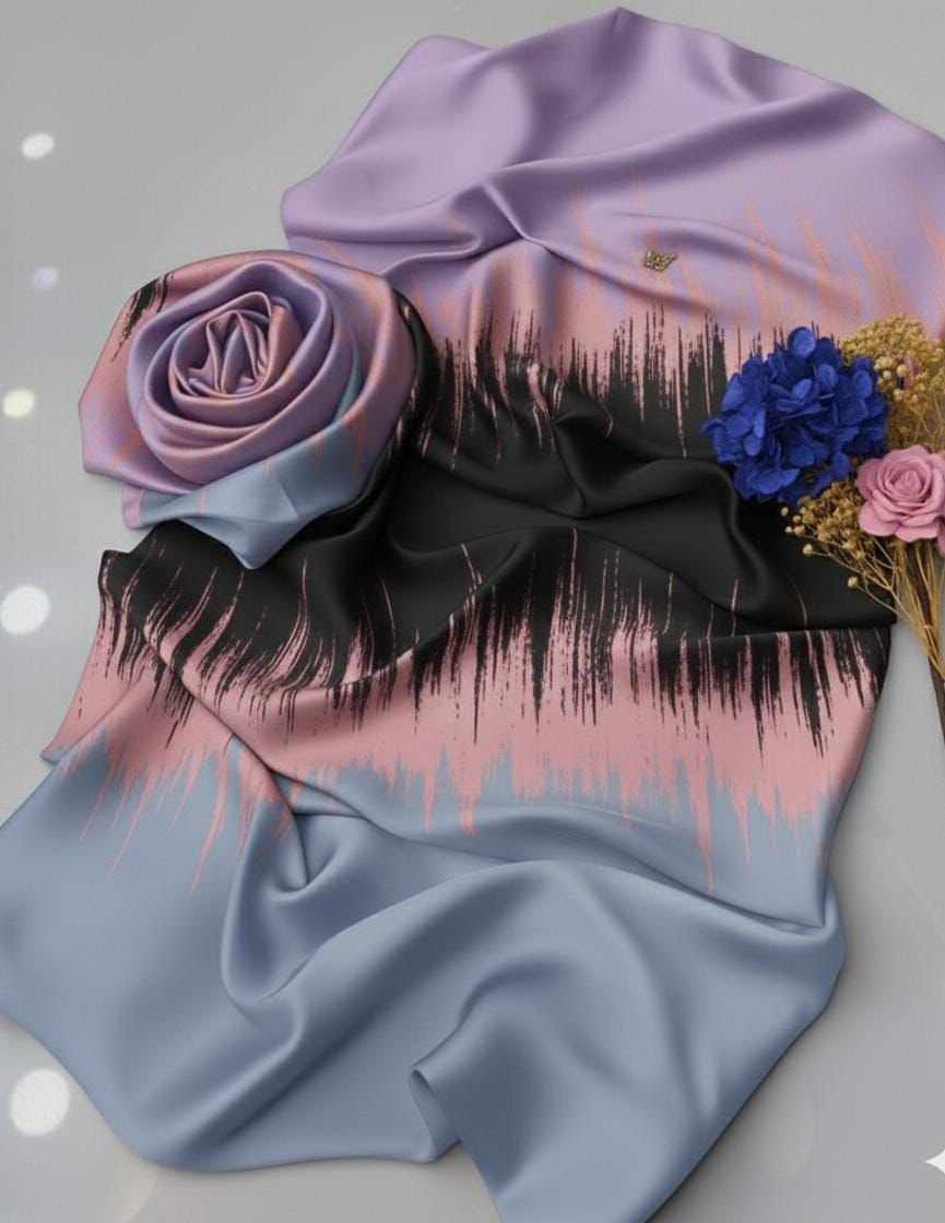 Shamoze Silk Digital Tye ‘N’ Dye 3pc Unstitched Suit - 185
