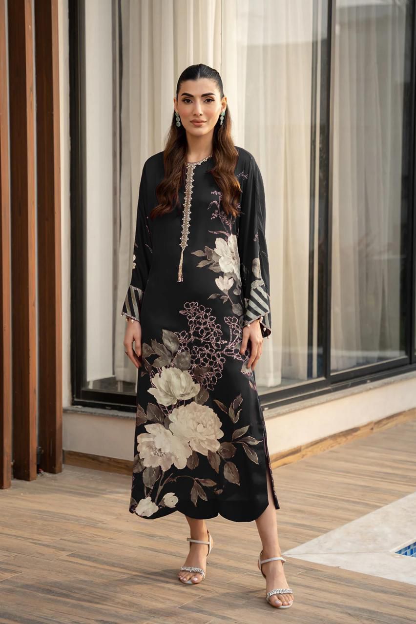 Shamoze Silk Digital Tye ‘N’ Dye 3pc Unstitched Suit - 189