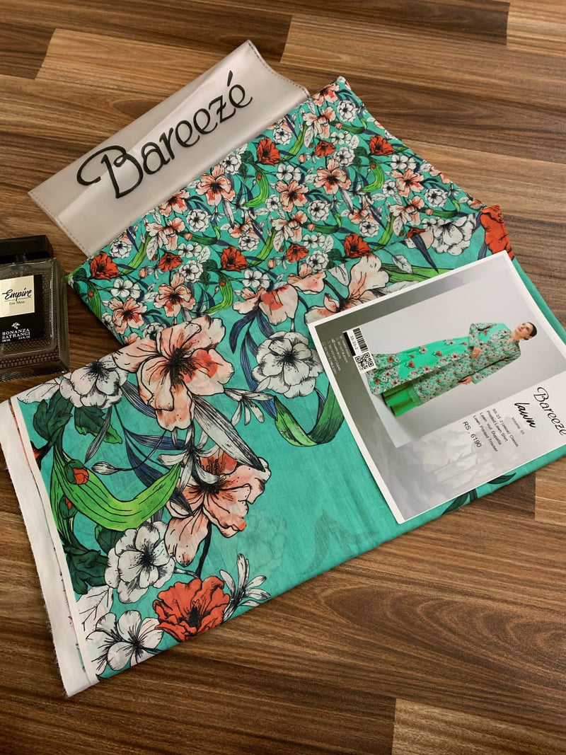 Printed Lawn 3 Piece Unstitched Suit MI -01 Summer Collection