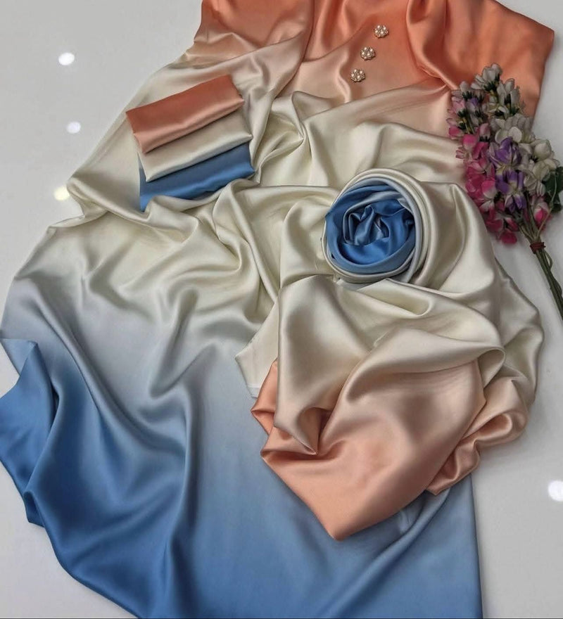 Shamoze Silk Digital Tye ‘N’ Dye 3pc Unstitched Suit - 178