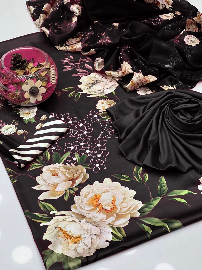 Shamoze Silk Digital Tye ‘N’ Dye 3pc Unstitched Suit - 189