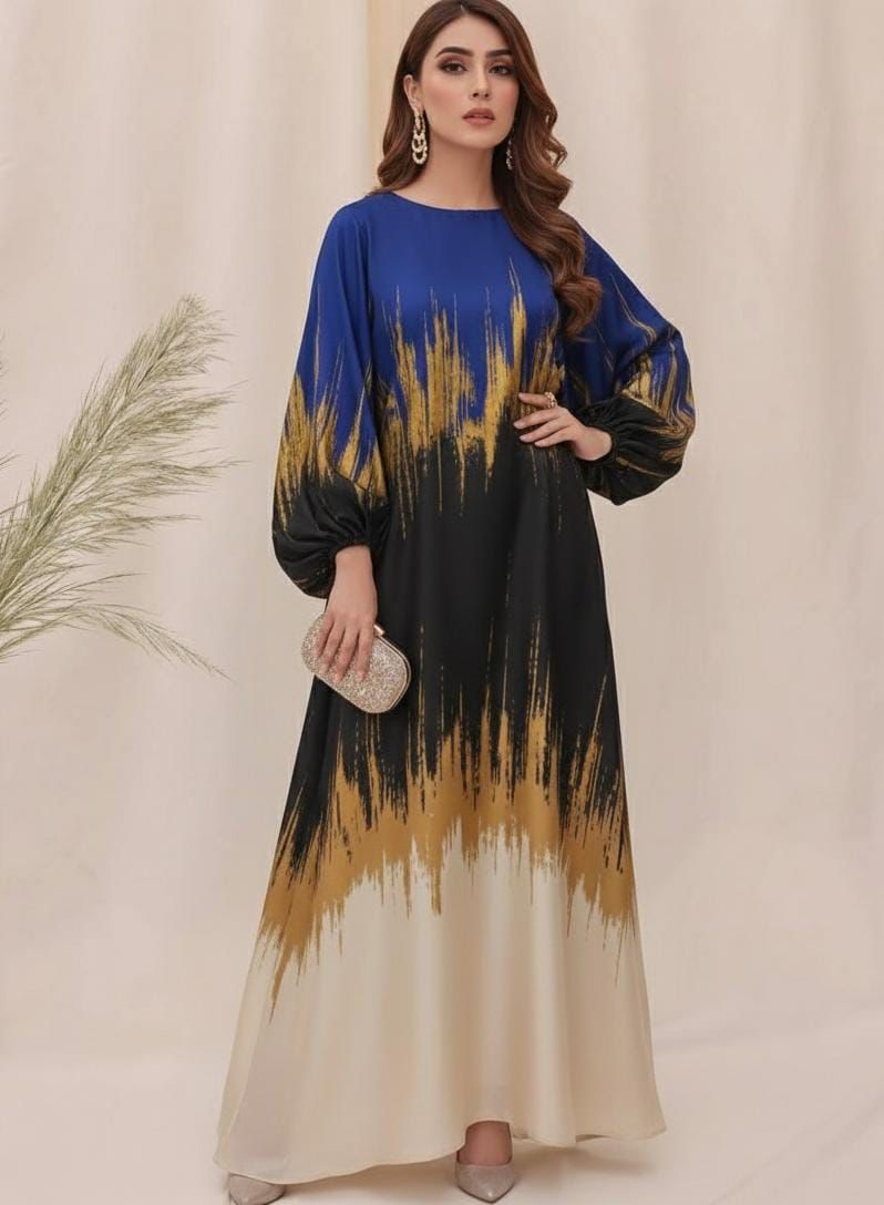 Shamoze Silk Digital Tye ‘N’ Dye 3pc Unstitched Suit - 183