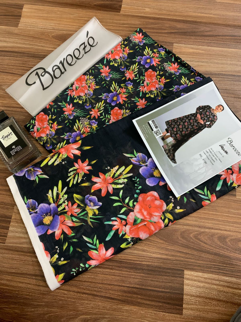 Printed Lawn 3 Piece Unstitched Suit MI -03 Summer Collection