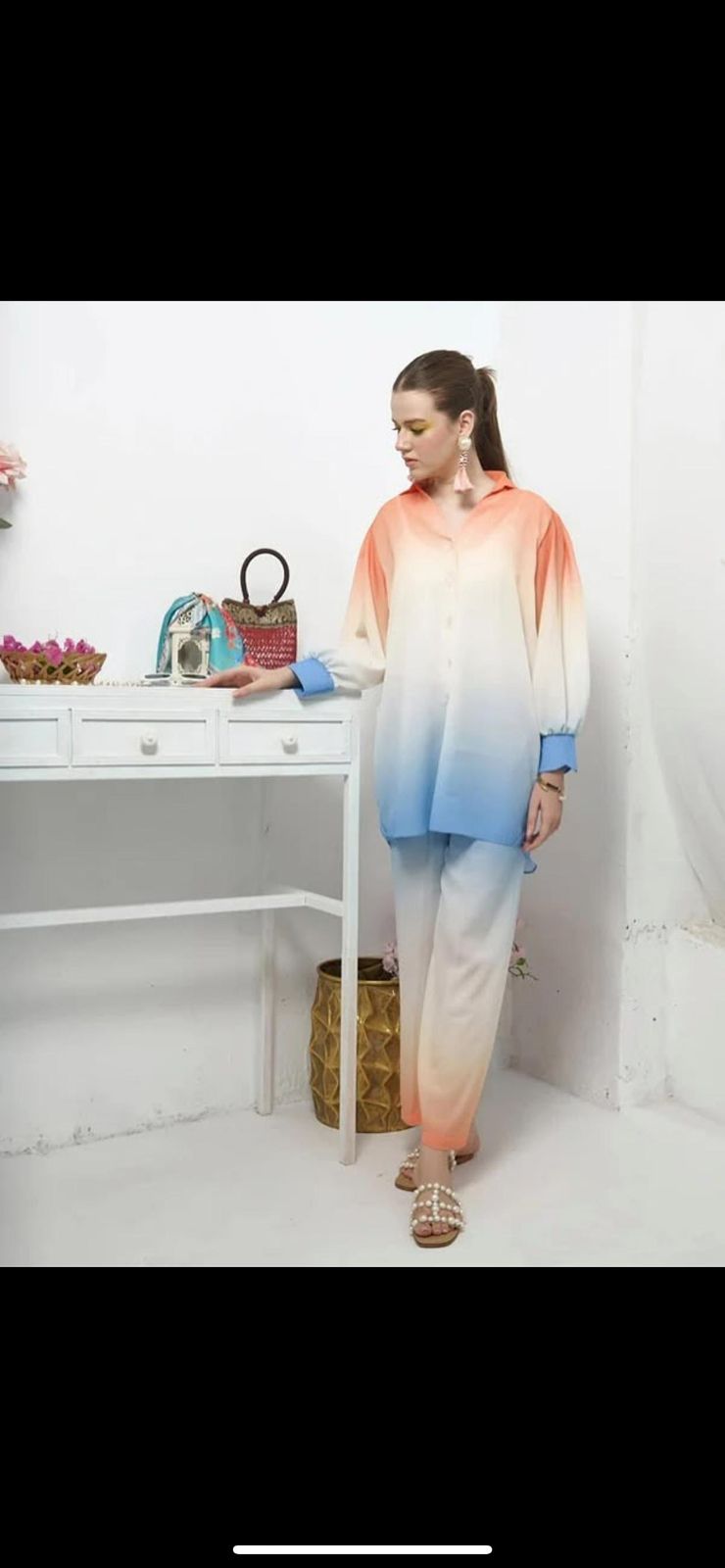 Shamoze Silk Digital Tye ‘N’ Dye 3pc Unstitched Suit - 178