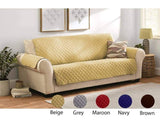 100% Water Proof Quilted Sofa Cover - Beigh