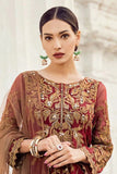 Iznik 3PC Embroidered Chiffon Suit With Heavy Net Embroidered dupatta