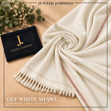 J. Men’s Premium Warm Winter Shawl – Pearl White