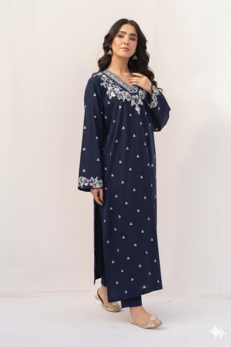 Lawn 2PC Embroidery Unstitched Suit BK-01