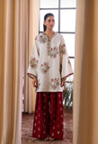 PREMIUM UNSTITCHED 2-PIECE SILK COLLECTION - AS-01 Pearl White