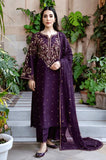 Batik - 3PC Unstitched Dhanak Embroidered Shirt with Dhanak Embroidered Dupatta and Trouser - Mi914