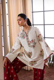 PREMIUM UNSTITCHED 2-PIECE SILK COLLECTION - AS-01 Pearl White