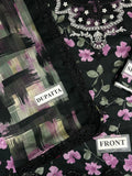 Nureh - Printed Patch Emb Lawn 3 Piece Unstitched Suit MI 124A Summer Collection