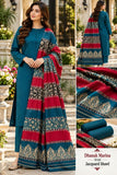 Luxury Banarsi Jacquard Pashmina Shawl & Dhanak Unstitched 3-Piece Suit - JS13