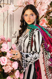 Maria B- Printed Patch Emb Lawn 3 Piece Unstitched Suit MI 121A Summer Collection