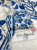 Bin Saeed Printed Khaddar 3 Piece Unstitched Suit BS -020 Summer Collection