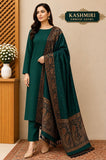 Luxury kashmiri Embose Pashmina Shawl & Dhanak Unstitched 3-Piece Suit - JS29