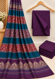Luxury Banarsi Jacquard Pashmina Shawl & Dhanak Unstitched 3-Piece Suit - JS12