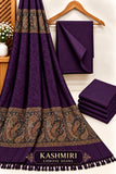 Luxury kashmiri Embose Pashmina Shawl & Dhanak Unstitched 3-Piece Suit - JS22