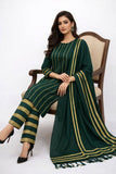 Khaddi - 3PC Marina Unstitched Suit -  Green