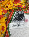 Bin Saeed Printed Khaddar 3 Piece Unstitched Suit BS -003 Summer Collection