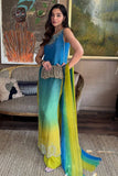 Farida Hassan - Printed Patch Emb Lawn 3 Piece Unstitched Suit MI 129A Summer Collection
