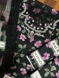 Nureh - Printed Patch Emb Lawn 3 Piece Unstitched Suit MI 124A Summer Collection