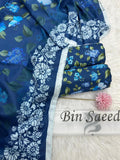 Bin Saeed Printed Khaddar 3 Piece Unstitched Suit BS -018 Summer Collection