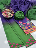 Shamoze Silk Digital Tye ‘N’ Dye 3pc Unstitched Suit - 154
