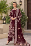 KHAAF - 3PC Unstitched Dhanak Embroidered Shirt with Dhanak Embroidered Dupatta and Trouser - Mi904