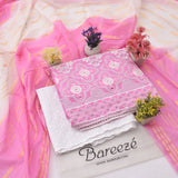 Bareeze Lawn Boring Work Shirt 3PC Embroiderey Best Quality Summer Collection - BD43
