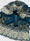 Luxury Banarsi Jacquard Pashmina Shawl & Dhanak Unstitched 3-Piece Suit - JS20