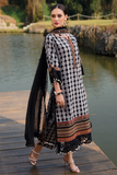 Crizma - Printed Patch Emb Lawn 3 Piece Unstitched Suit MI 126A Summer Collection