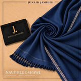 J. Men’s Premium Warm Winter Shawl – Navy blue