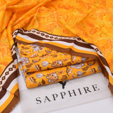 Saphire Printed khaddar 3 Piece Unstitched Suit Z - 1003 Winter Collection